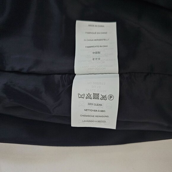 J.Crew Women's Navy Blue/White Chevron Stripe Pattern Pencil Skirt Size 00 - Picture 12 of 13